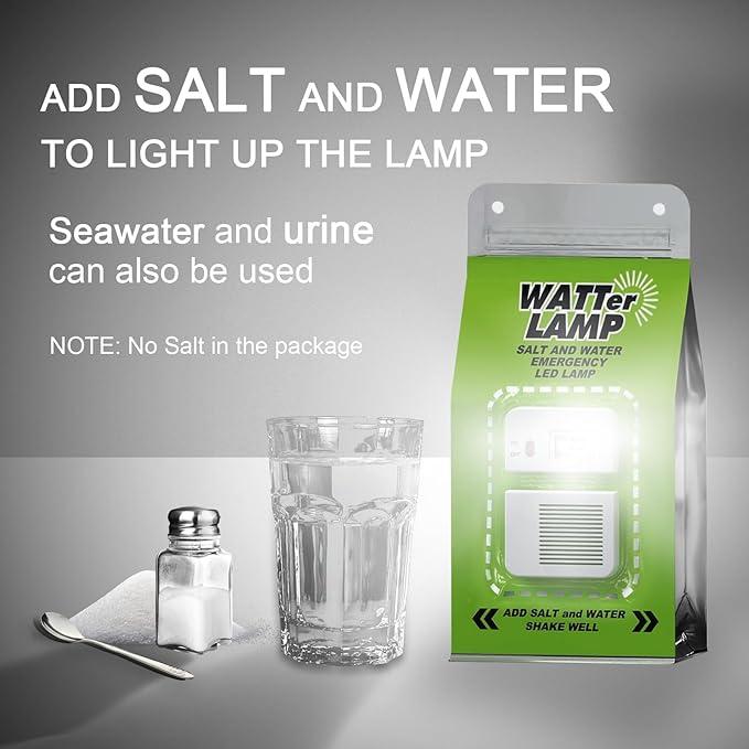 Salt and Water LED Lamp